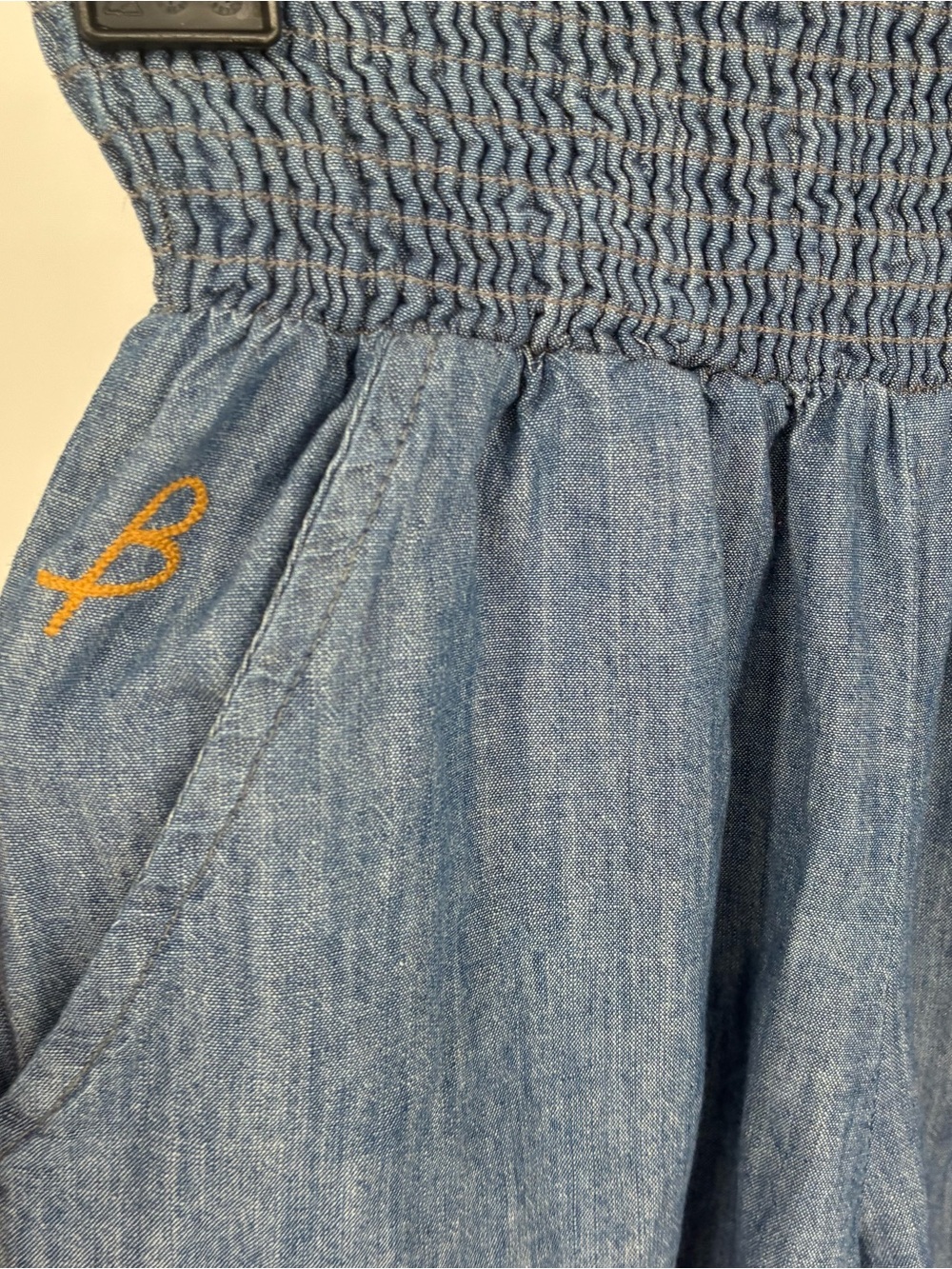 Birdwell Beach Britches Womens Small Wide Leg Pants Blue Stretch Waist Vacation - Picture 5 of 7